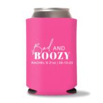 21st birthday koozie D12-Pink