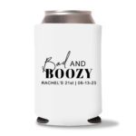 21st birthday koozie D12-White