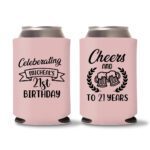 21st birthday koozie D16- Baby Pink