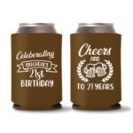 21st birthday koozie D16- Dark Brown