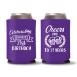 21st birthday koozie D16- Purple