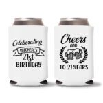 21st birthday koozie D16-White