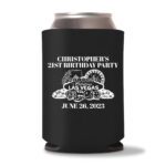 21st birthday koozie D24- Black