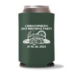 21st birthday koozie D24- Green
