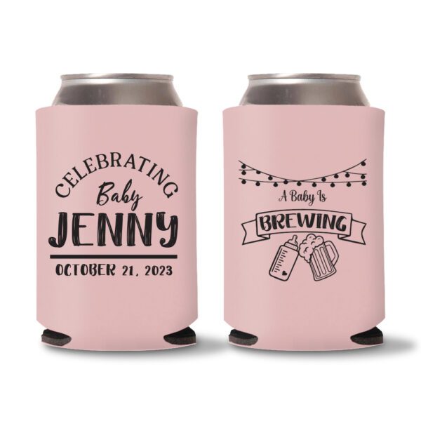 22. Baby Shower Koozies Favors Baby Pink