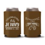22. Baby Shower Koozies Favors Dark Brown