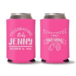 22. Baby Shower Koozies Favors Pink