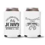 22. Baby Shower Koozies Favors White