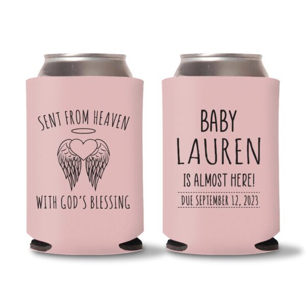 23. Baby Shower Can Coolers - Baby Pink