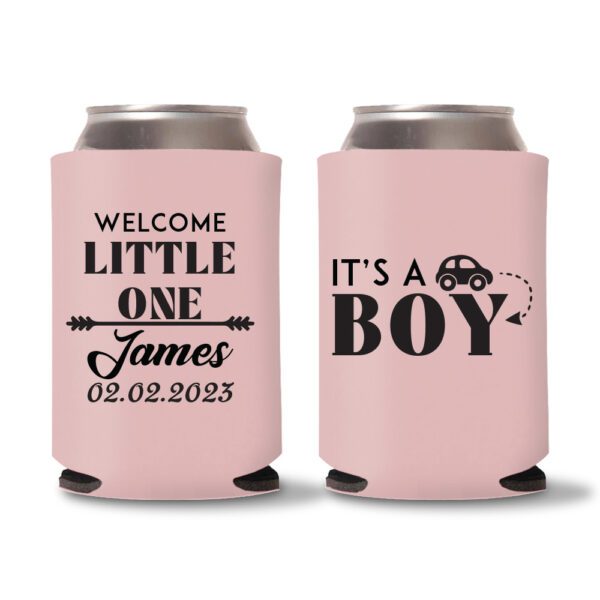 24. Baby Shower Can Coolers - Baby Pink