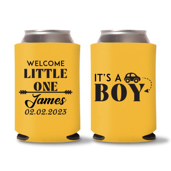 24. Baby Shower Can Coolers - Yellow