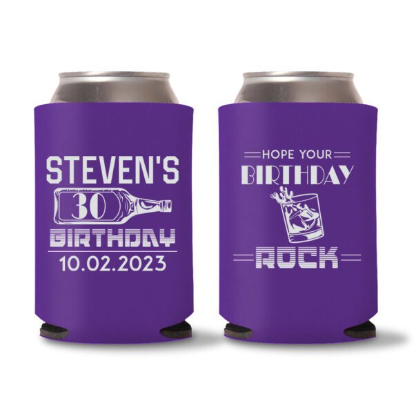 30th Birthday koozies-12 - Purple