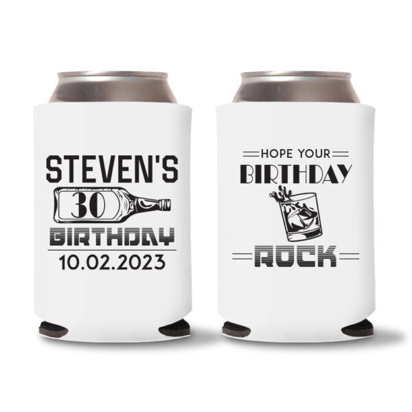 30th Birthday koozies-12 - White