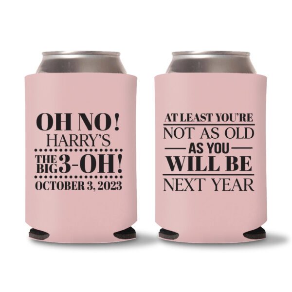 30th Birthday koozies-14 - Baby Pink