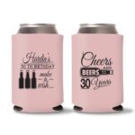 30th Birthday koozies-15 - Baby Pink