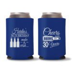 30th Birthday koozies-15 - Blue