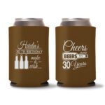 30th Birthday koozies-15 - Dark Brown