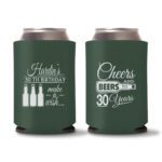 30th Birthday koozies-15 - Green