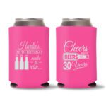 30th Birthday koozies-15 - Pink