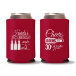 30th Birthday koozies-15 - Red