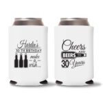 30th Birthday koozies-15 - White