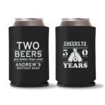30th Birthday koozies-16 - Black