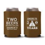 30th Birthday koozies-16 - Dark Brown