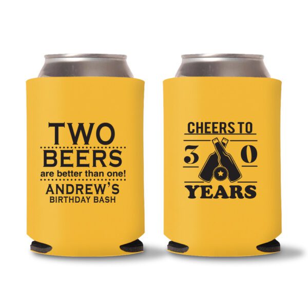 30th Birthday koozies-16 - Yellow