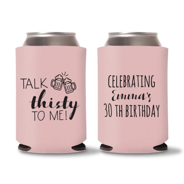 30th Birthday koozies-19 - Baby Pink