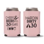 30th Birthday koozies-20 - Baby Pink