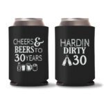 30th Birthday koozies-20 - Black