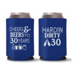 30th Birthday koozies-20 - Blue