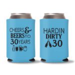30th Birthday koozies-20 - Cyan