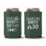 30th Birthday koozies-20 - Green