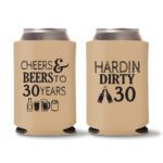 30th Birthday koozies-20 - Light Brown