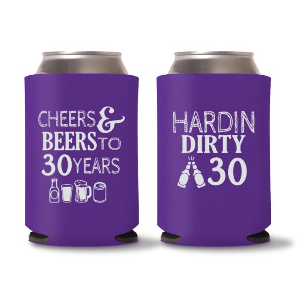 30th Birthday koozies-20 - Purple