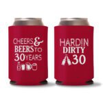 30th Birthday koozies-20 - Red