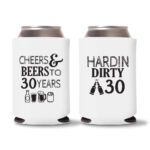 30th Birthday koozies-20 - White