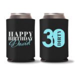 30th Birthday koozies-23 - Black