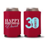 30th Birthday koozies-23 - Red