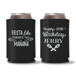 30th Birthday koozies D17 - Black