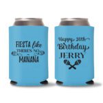 30th Birthday koozies D17 - Cyan