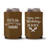 30th Birthday koozies D17 - Dark Brown