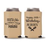 30th Birthday koozies D17 - Light Brown