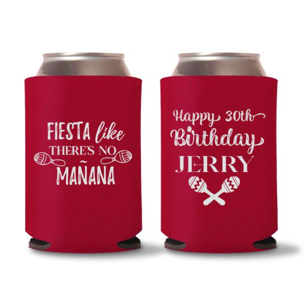 30th Birthday koozies D17 - Red