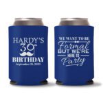 30th Birthday koozies D21 - Blue