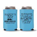 30th Birthday koozies D21 - Cyan
