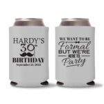 30th Birthday koozies D21 - Gray