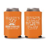 30th Birthday koozies D21 - Orange