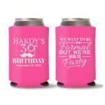 30th Birthday koozies D21 - Pink